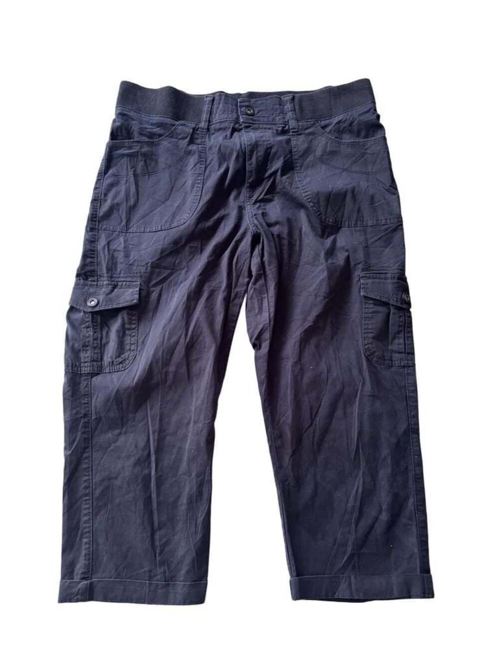 Lee Relaxed Fit Mid Rise Black Cargo Pants